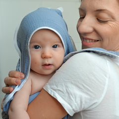 Liliputi Love Ölelős Babatörölköző Szett - Dusty Blue-2