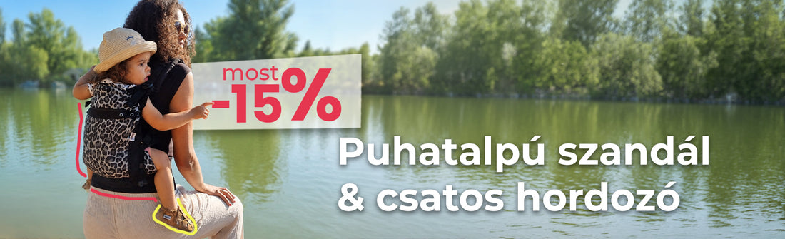 Puhatalpú szandál és csatos hordozó
