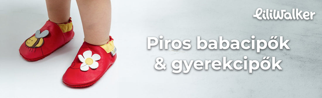 Piros babacipők & gyerekcipők