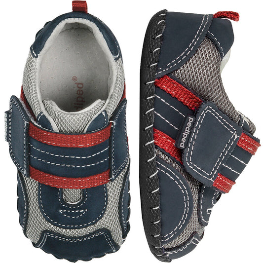 Pediped Originals Adrian Navy Grey Red